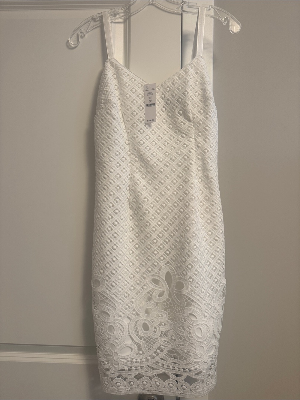 White House Black Market White Lace Spaghetti Strap Mini Dress